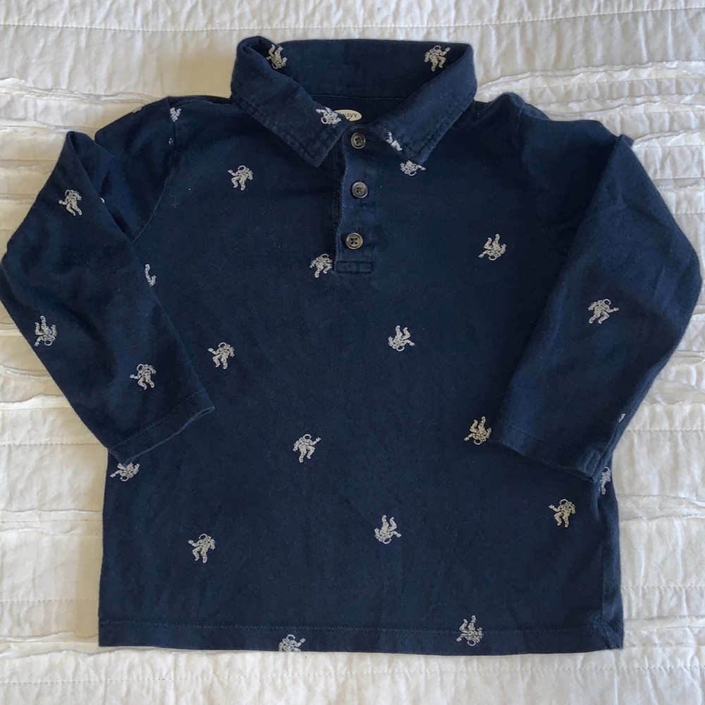 Old Navy Astronaut Long Sleeve Polo